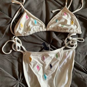 White polo bathing suit